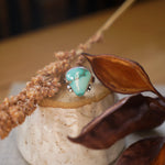 The Open Window Ring in Emerald Valley Turquoise (Size 9) - Golden Road Crafted