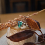 The Open Window Ring in Hubei Turquoise (Size 6) - Golden Road Crafted