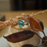 The Open Window Ring in Hubei Turquoise (Size 6) - Golden Road Crafted