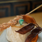 The Open Window Ring in Hubei Turquoise (Size 7) - Golden Road Crafted