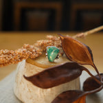 The Open Window Ring in Hubei Turquoise (Size 7) - Golden Road Crafted