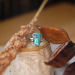 The Open Window Ring in Whitewater Turquoise (Size 8) - Golden Road Crafted