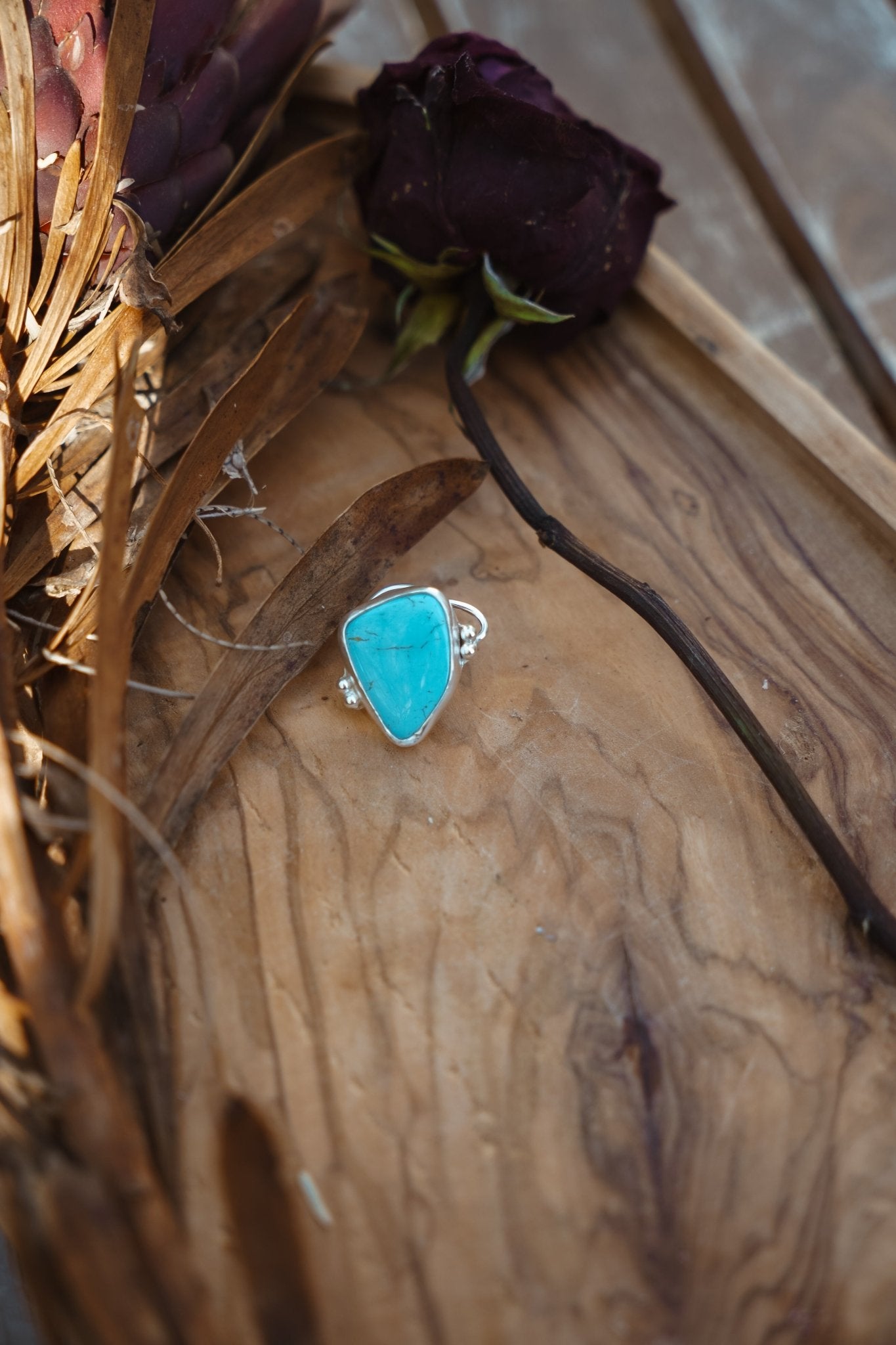 The Orbit Hair Twist in Tyrone Turquoise - Golden Road Crafted