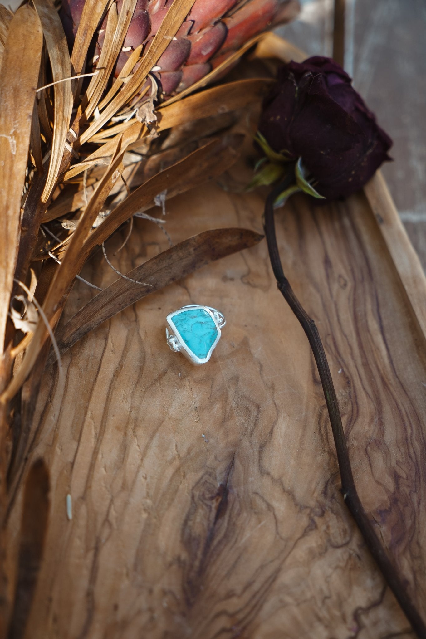 The Orbit Hair Twist in Tyrone Turquoise - Golden Road Crafted