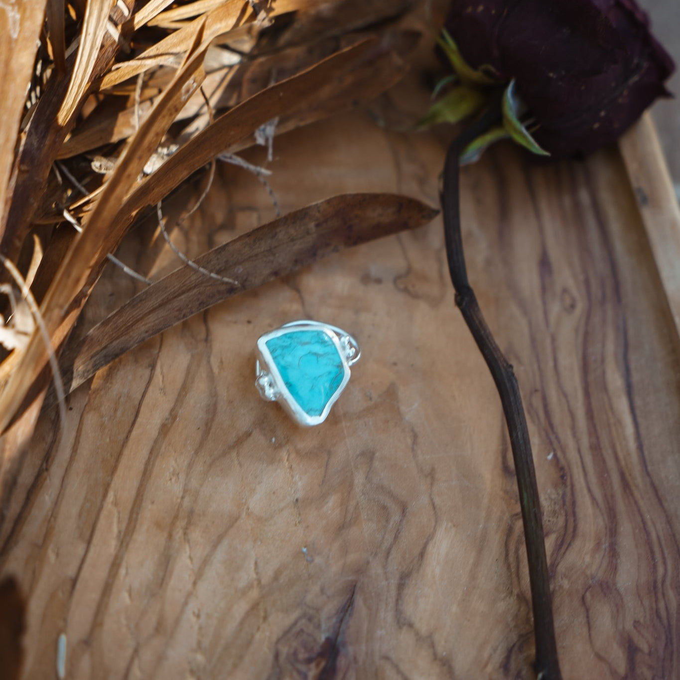 The Orbit Hair Twist in Tyrone Turquoise - Golden Road Crafted