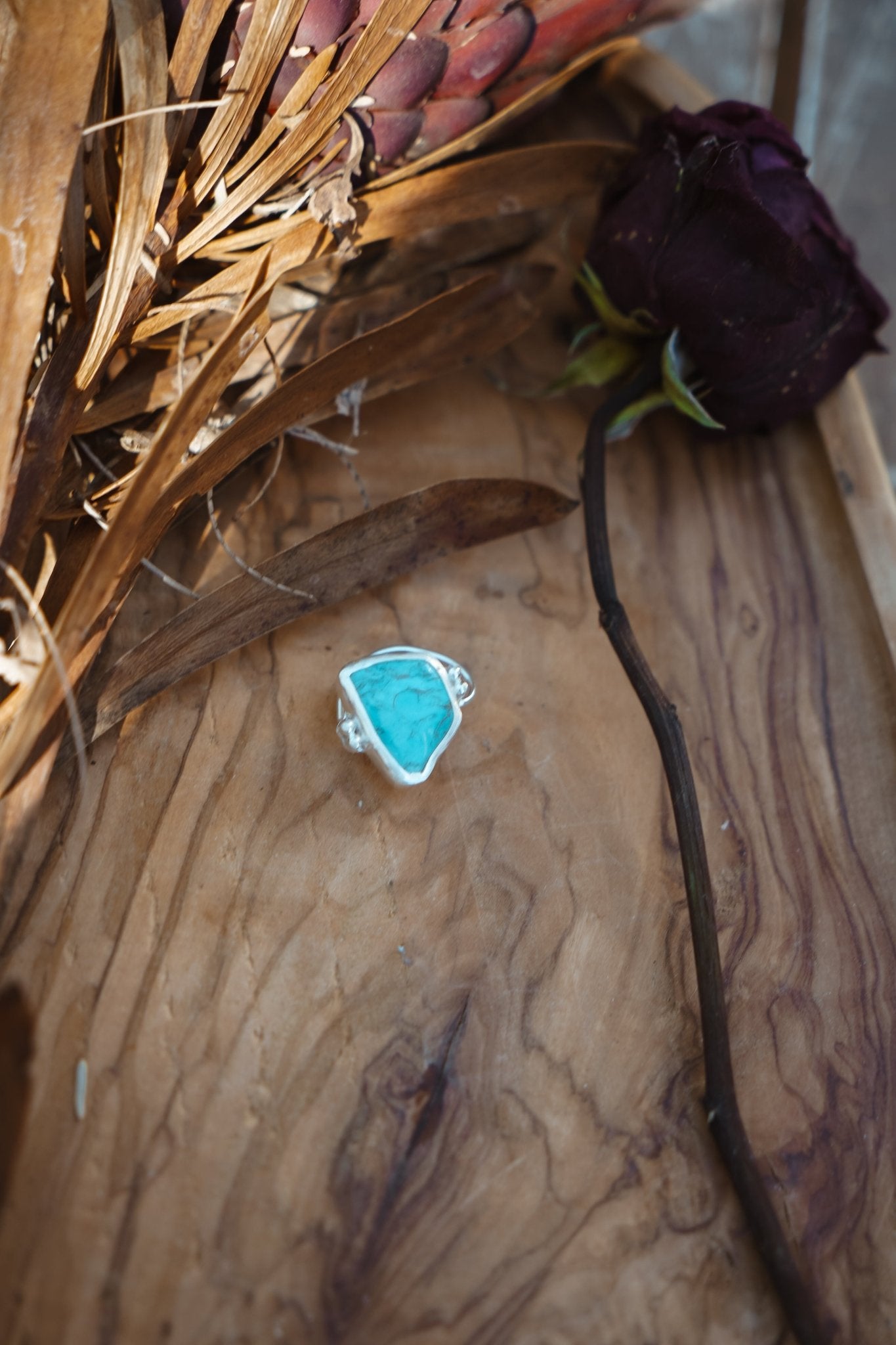 The Orbit Hair Twist in Tyrone Turquoise - Golden Road Crafted