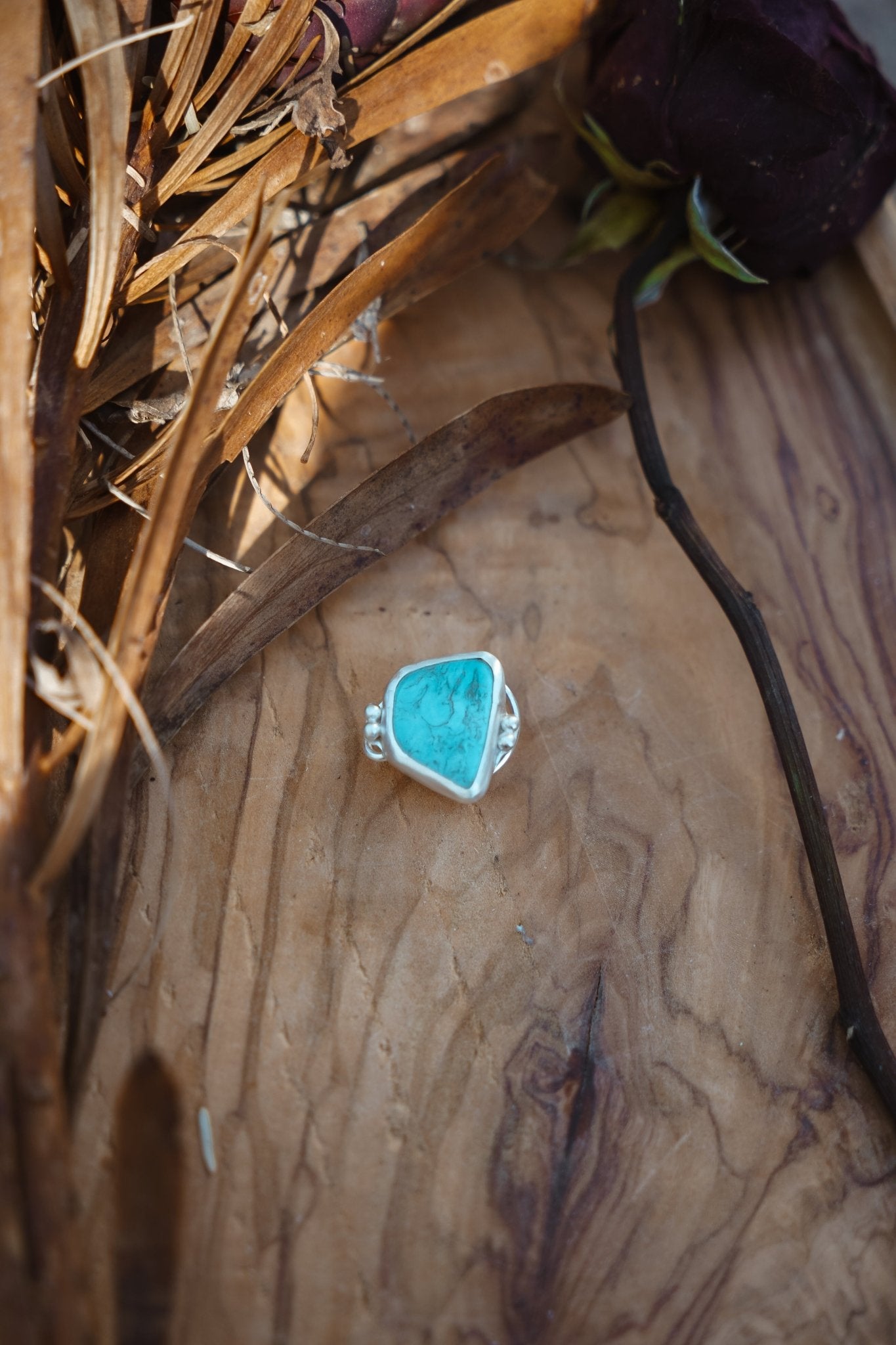 The Orbit Hair Twist in Tyrone Turquoise - Golden Road Crafted