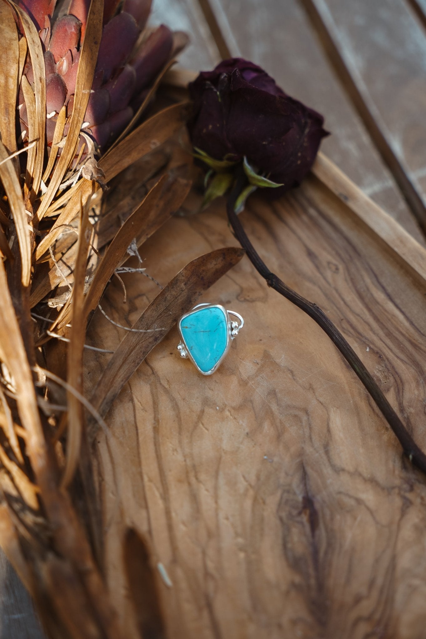 The Orbit Hair Twist in Tyrone Turquoise - Golden Road Crafted