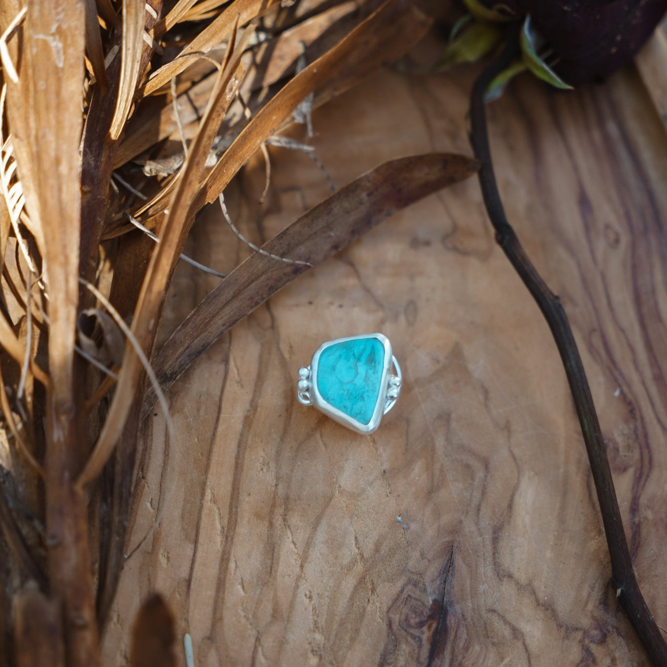 The Orbit Hair Twist in Tyrone Turquoise - Golden Road Crafted