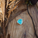 The Orbit Hair Twist in Tyrone Turquoise - Golden Road Crafted