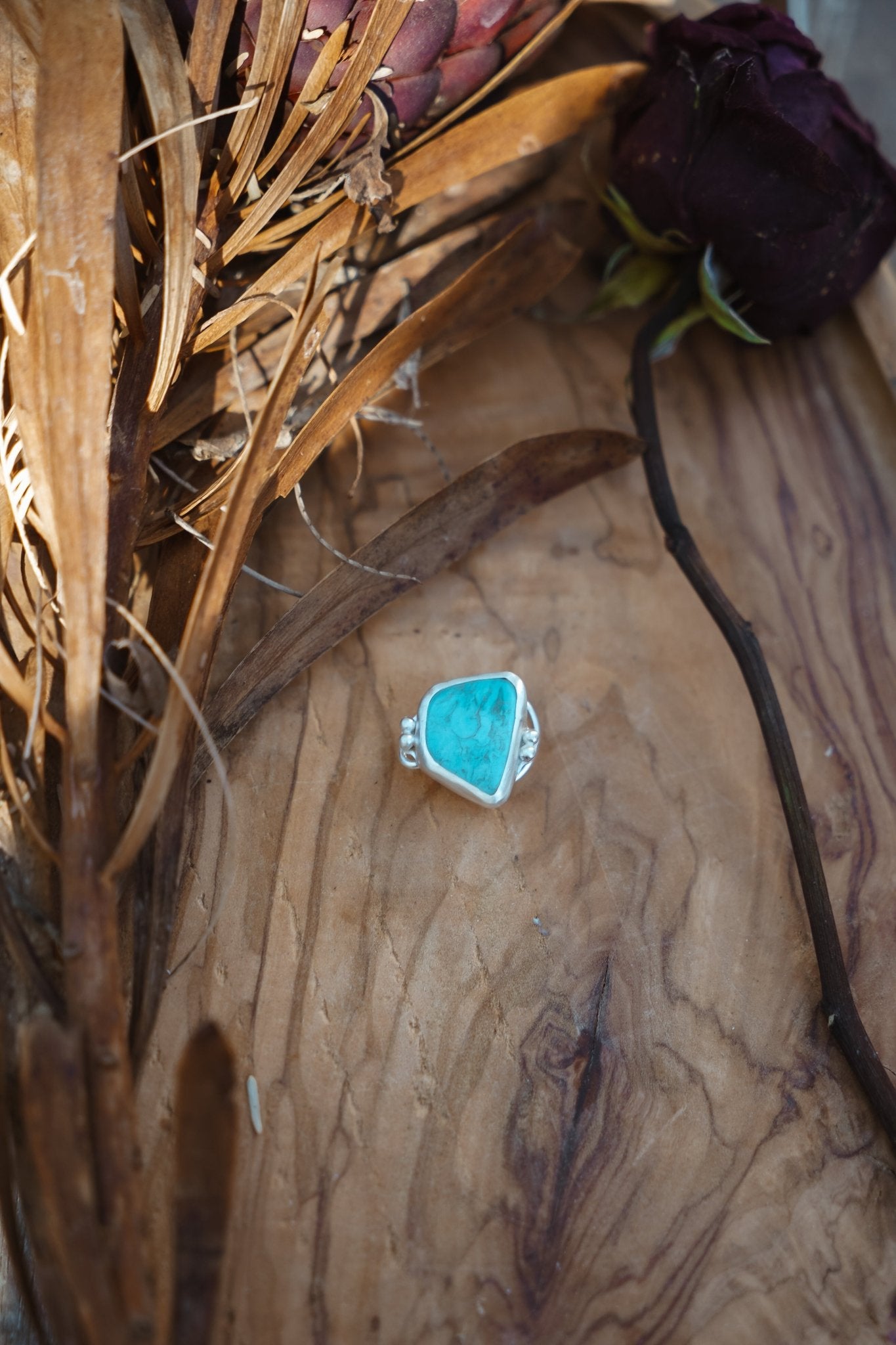 The Orbit Hair Twist in Tyrone Turquoise - Golden Road Crafted