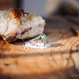 The Orbital Ring in Royston Turquoise (Size 6) - Golden Road Crafted