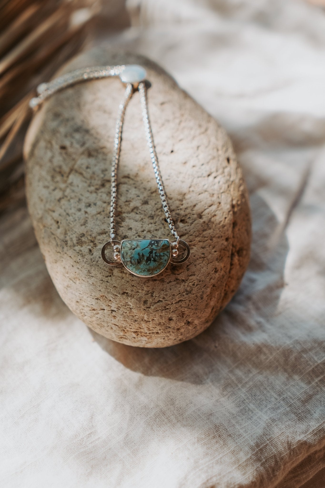 The Out West Adjustable Bracelet in Sandhill Turquoise - Golden Road Crafted