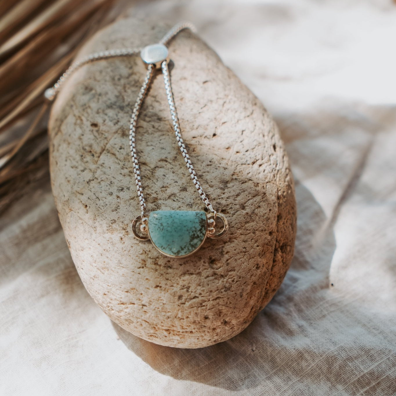 The Out West Adjustable Bracelet in Sandhill Turquoise - Golden Road Crafted