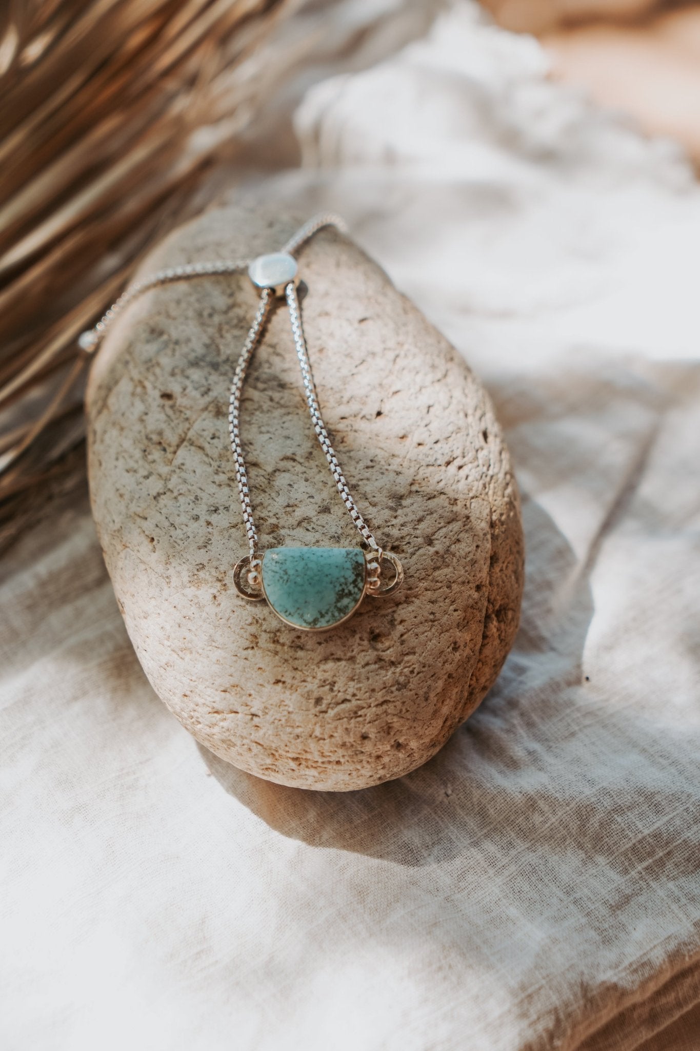 The Out West Adjustable Bracelet in Sandhill Turquoise - Golden Road Crafted