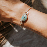 The Out West Adjustable Bracelet in Sandhill Turquoise - Golden Road Crafted