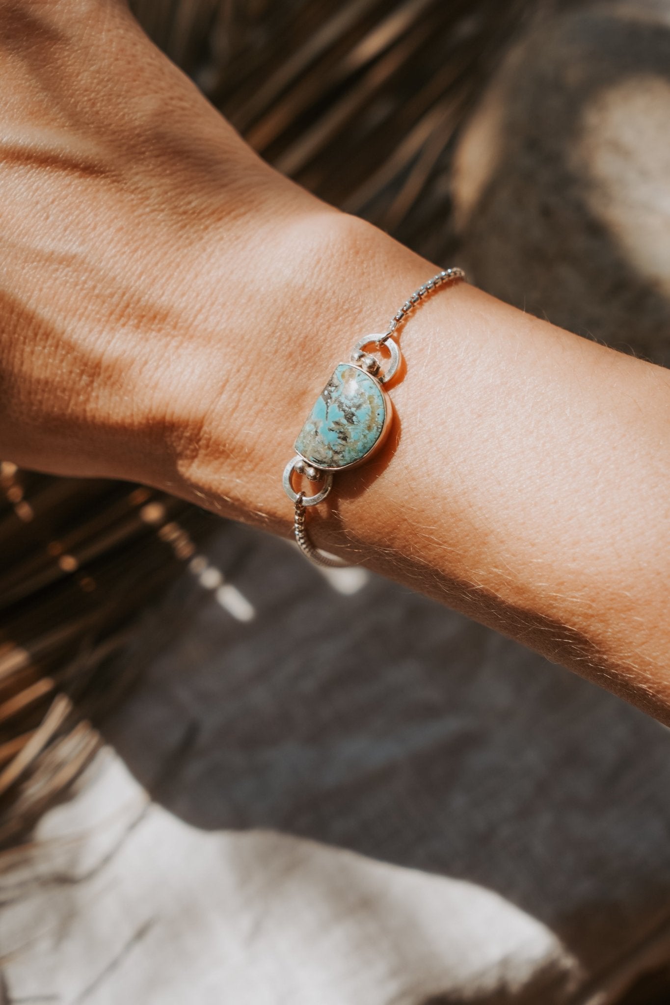 The Out West Adjustable Bracelet in Sandhill Turquoise - Golden Road Crafted
