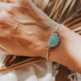 The Out West Adjustable Bracelet in Sandhill Turquoise - Golden Road Crafted
