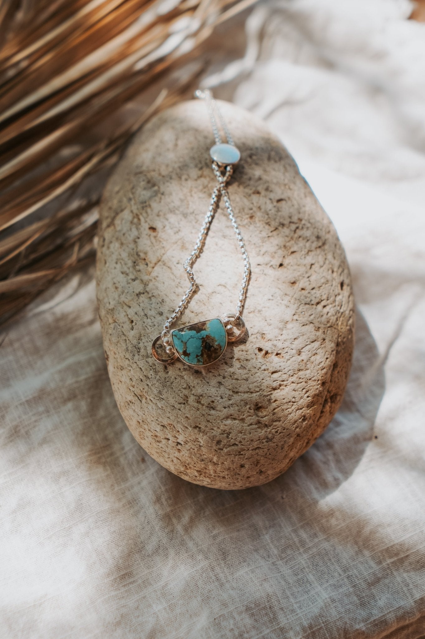 The Out West Adjustable Bracelet in Sandhill Turquoise - Golden Road Crafted