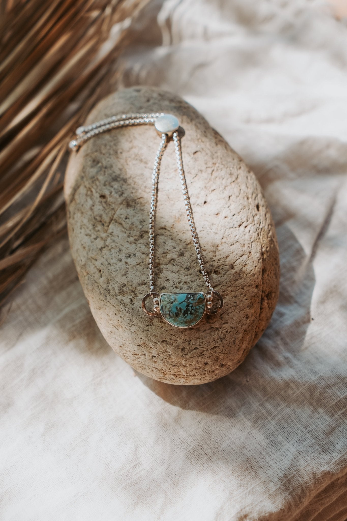 The Out West Adjustable Bracelet in Sandhill Turquoise - Golden Road Crafted