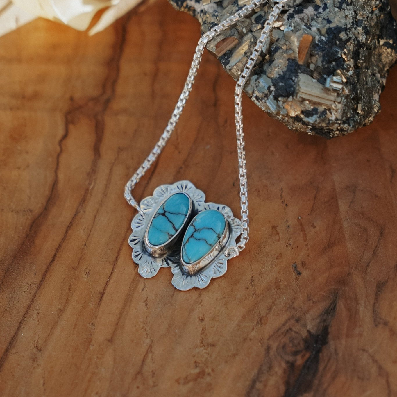 The Out West Bracelet in Egyptian Turquoise - Golden Road Crafted