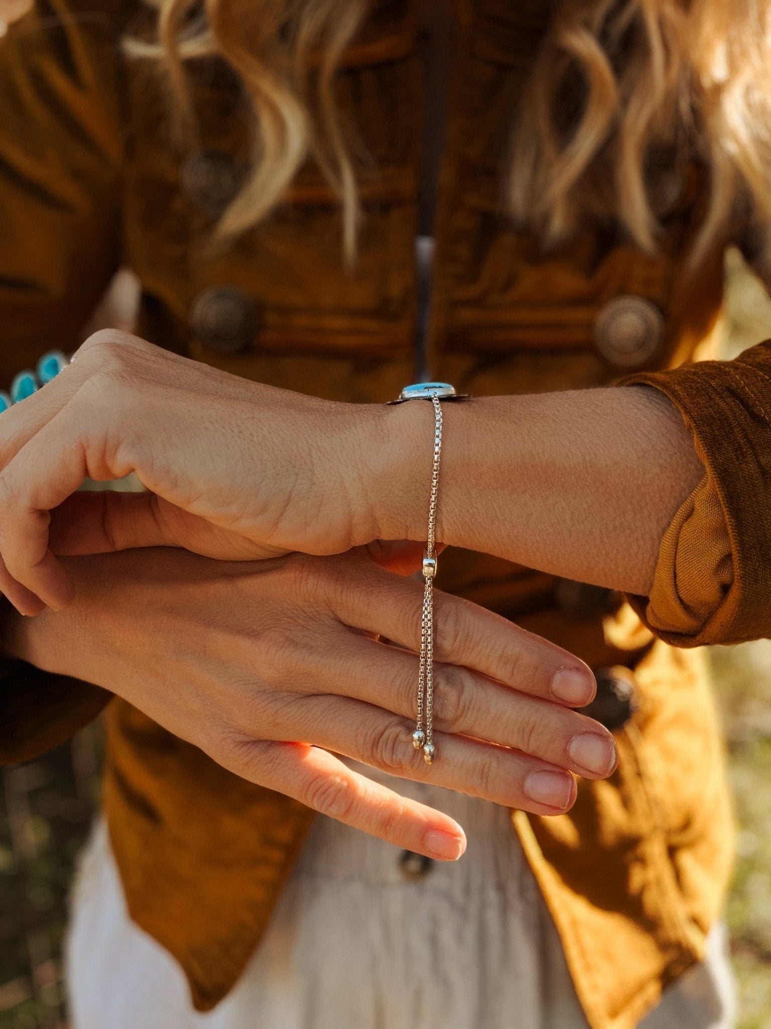 The Out West Bracelet in Golden Hills Turquoise - Golden Road Crafted