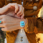 The Out West Bracelet in Golden Hills Turquoise - Golden Road Crafted