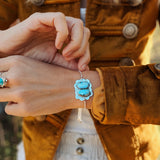 The Out West Bracelet in Golden Hills Turquoise - Golden Road Crafted