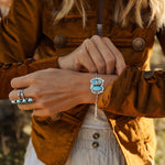 The Out West Bracelet in Golden Hills Turquoise - Golden Road Crafted