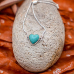 The Out West Bracelets in Chilean Turquoise Hearts - Golden Road Crafted