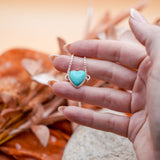 The Out West Bracelets in Chilean Turquoise Hearts - Golden Road Crafted