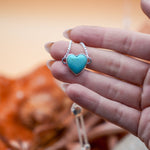 The Out West Bracelets in Chilean Turquoise Hearts - Golden Road Crafted