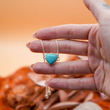 The Out West Bracelets in Chilean Turquoise Hearts - Golden Road Crafted