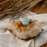 The Passenger Stacking Cuff in Larimar - Golden Road Crafted