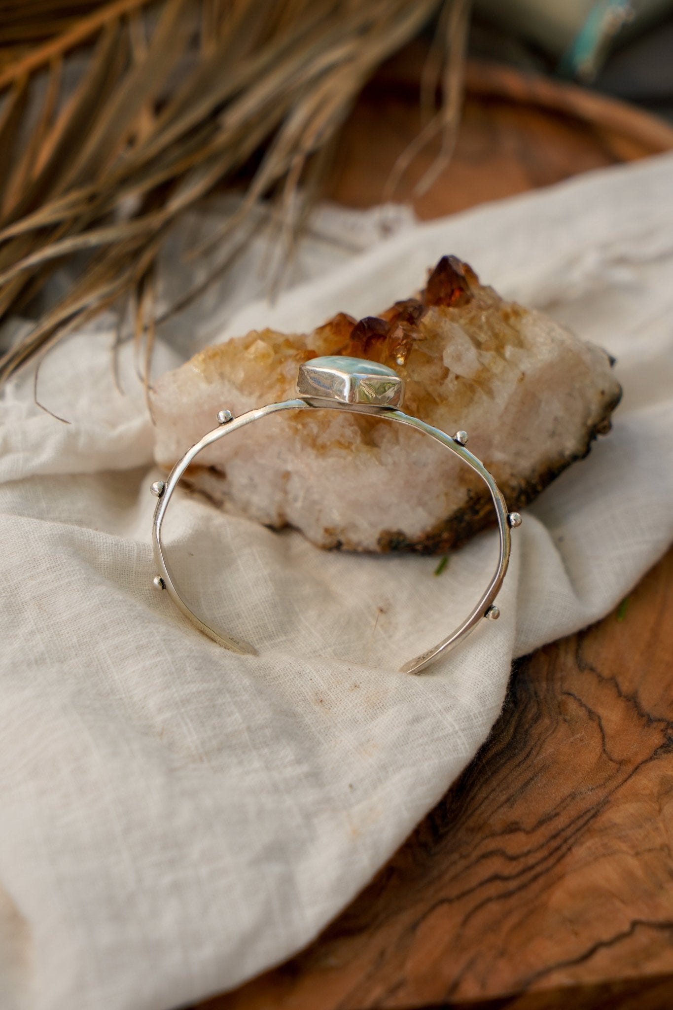 The Passenger Stacking Cuff in Larimar - Golden Road Crafted