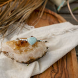 The Passenger Stacking Cuff in Larimar - Golden Road Crafted