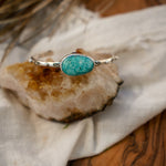 The Passenger Stacking Cuff in Whitewater Turquoise - Golden Road Crafted