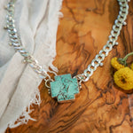 The Positive Vibes Choker in Hubei Turquoise - Golden Road Crafted