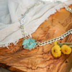 The Positive Vibes Choker in Hubei Turquoise - Golden Road Crafted