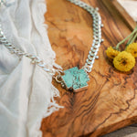 The Positive Vibes Choker in Hubei Turquoise - Golden Road Crafted
