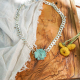 The Positive Vibes Choker in Hubei Turquoise - Golden Road Crafted