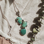 The Prickly Pear Pendant in Royston Turquoise - Golden Road Crafted