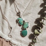 The Prickly Pear Pendant in Royston Turquoise - Golden Road Crafted