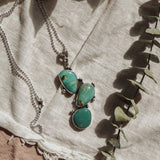 The Prickly Pear Pendant in Royston Turquoise - Golden Road Crafted