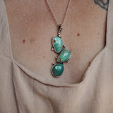 The Prickly Pear Pendant in Royston Turquoise - Golden Road Crafted