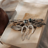 The Rainbow Relic Earrings in Blackjack Turquoise - Golden Road Crafted