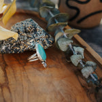 The Raindrop Ring in Carico Lake Turquoise (Size 6.5) - Golden Road Crafted