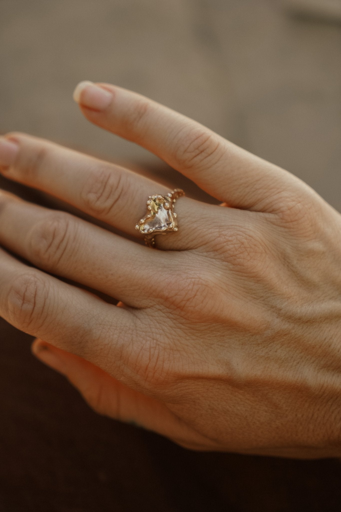 The Rooted Love Ring (Choose your metal and size) - Golden Road Crafted