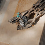 The Sky Dance Earrings in Campitos Turquoise - Golden Road Crafted