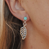 The Sky Dance Earrings in Campitos Turquoise - Golden Road Crafted